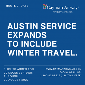 Cayman Airways expands Austin service  after strong inaugural performance