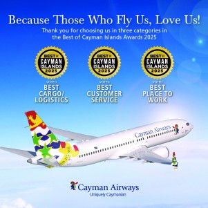 Cayman Airways Wins Gold in Three Categories in the Best of Cayman Islands Awards 2025
