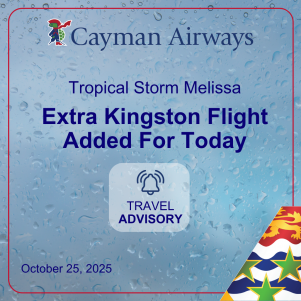 Cayman Airways adds extra Kingston flight ahead of Tropical Storm Melissa 