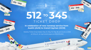 512 to 345 Cayman Airways Ticket Drop